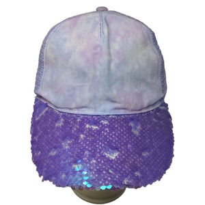 P.S. From Aeropostale Snapback Mesh Back Hat Purple Size OS Bling Shiny